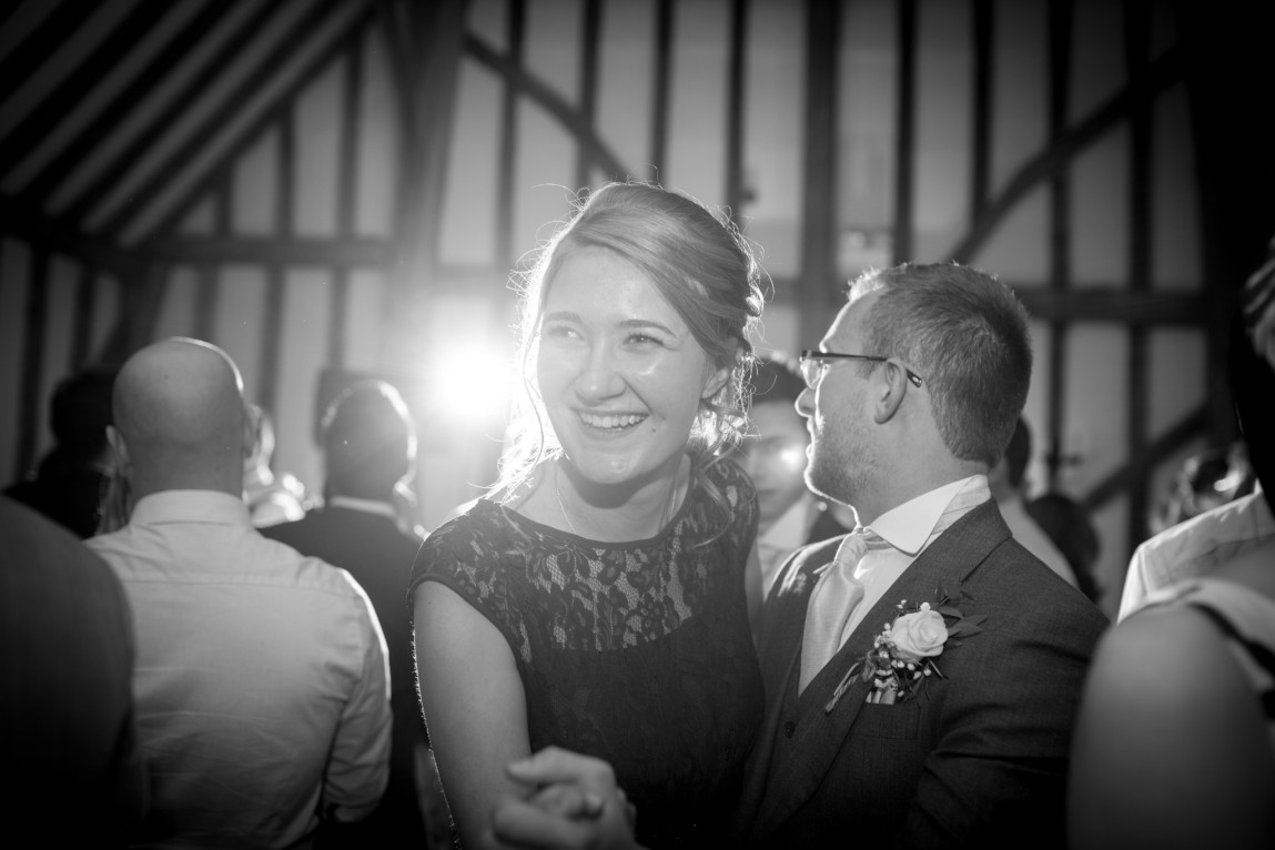 Black and White Wedding Party Photo